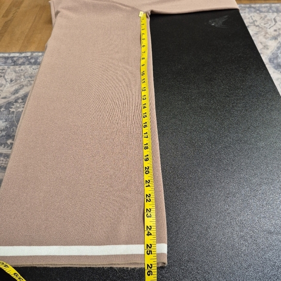 Tahari Pull-On Wide Leg Pants Elastic Waistline Ankle Slit Colorblock - Size S/6 - Picture 8 of 11